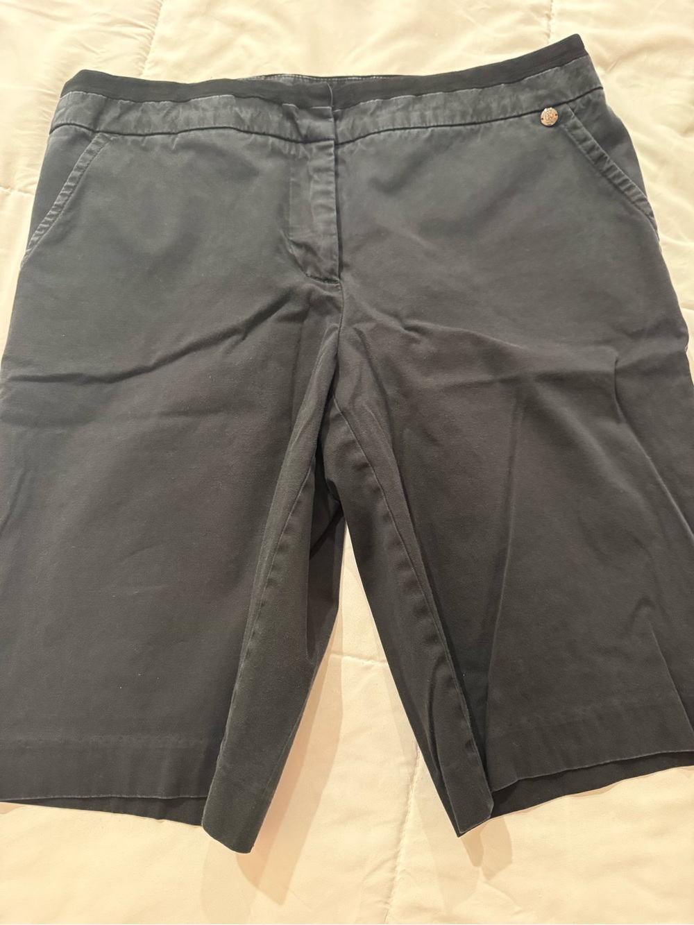 Trina Turk womens Charcoal Flat Front Shorts - Picture 2 of 14